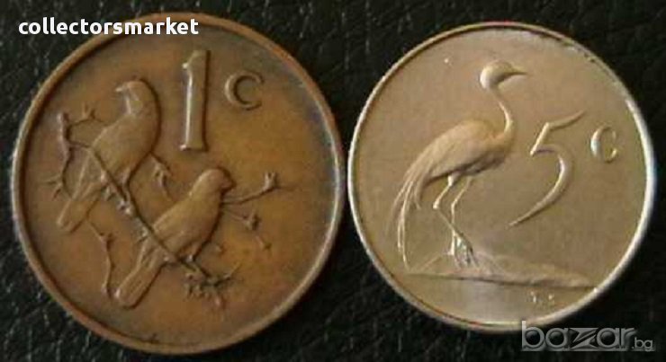 лот от 2 монети 1967, Южна Африка, снимка 1