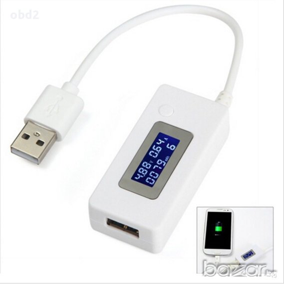 USB волтметър, амперметър, тестер за капацитет на батерии, снимка 1