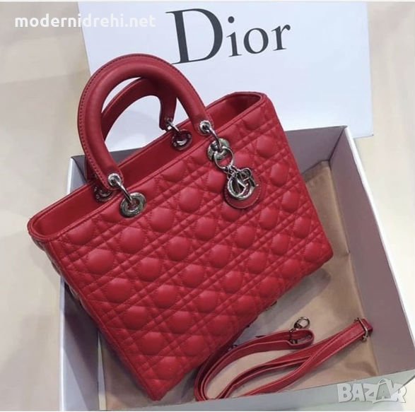 Дамска луксозна чанта Dior red, снимка 1