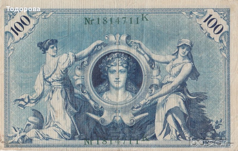 100 райх марки 1908 година, снимка 1