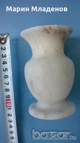 Мраморна ваза-малка, снимка 3 - Антикварни и старинни предмети - 18865979