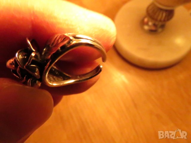 Дамски сребърен пръстен с роза - уникален модел  и невероятна красота - Внос от Щатите., снимка 7 - Пръстени - 24338988