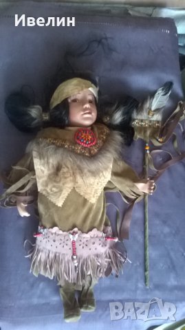 кукла-индианка, снимка 1 - Антикварни и старинни предмети - 25586024