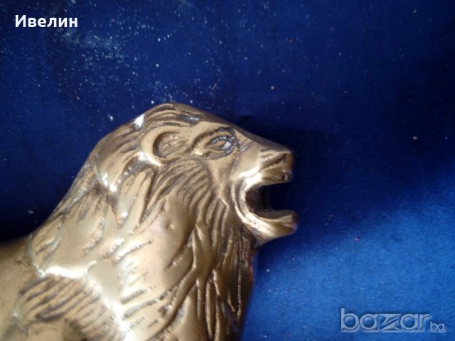 бронзова статуетка-лъв, снимка 4 - Антикварни и старинни предмети - 21436132