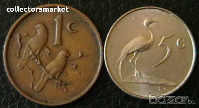 лот от 2 монети 1967, Южна Африка, снимка 1