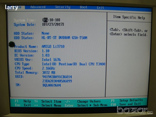 Fujitsu-Siemens Amilo Li 3710 лаптоп на части , снимка 2 - Части за лаптопи - 18901313