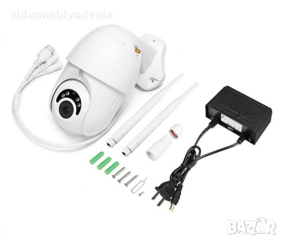 Водонепромокаема FULL HD 1080P PTZ 355° Моторизирана Камера WiFi Микрофон Карта Слот PIR Сензор, снимка 4 - IP камери - 25762116