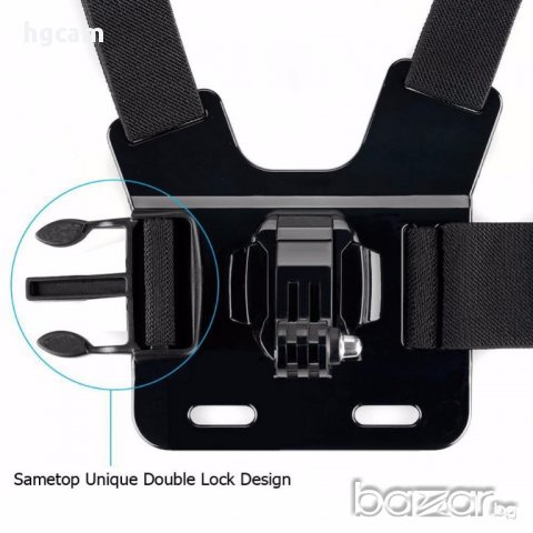 Универсална стойка за гърди OEM за две екшън камери + 2приставки J-Hook + 2 болта , снимка 4 - Чанти, стативи, аксесоари - 17061684