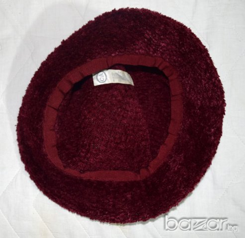 C&A дамска шапка бордо, снимка 3 - Шапки - 20604479