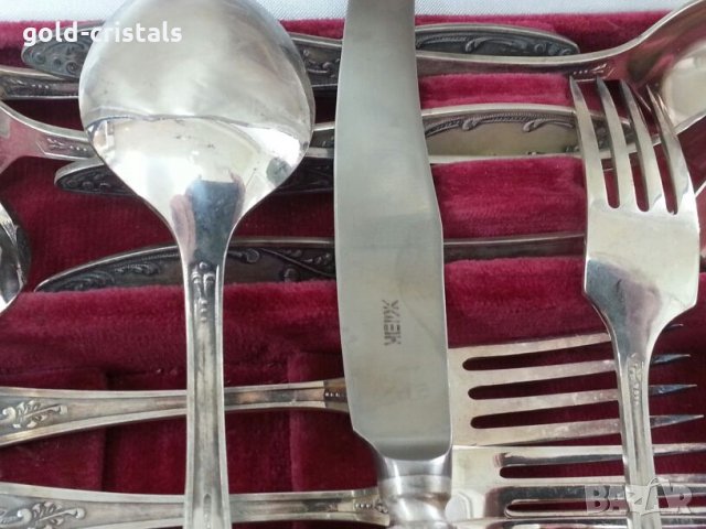 Старинни руски посребрени прибори за хранене, снимка 16 - Антикварни и старинни предмети - 22868985