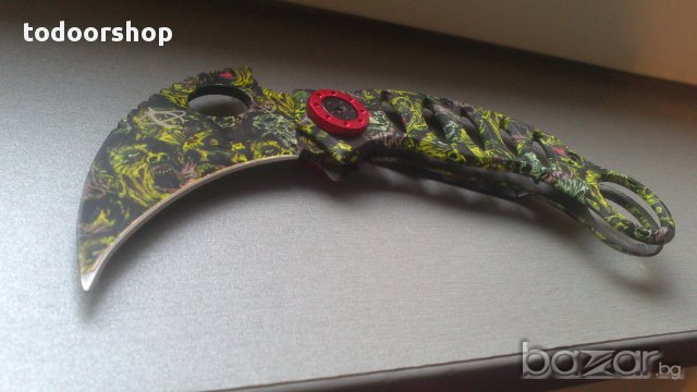 Сгъваем НОЖ КАРАМБИТ МК-3 MANTIS KNIVES принт покритие, снимка 3 - Ножове - 14346681