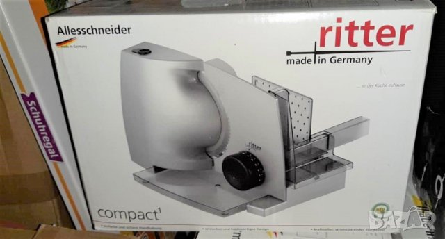 Колбасорезачка Ritter Compact 1, Многофункционална машина за рязане, 65 W, Дебелина на рязане 0 - 20, снимка 1 - Месомелачки - 24821620