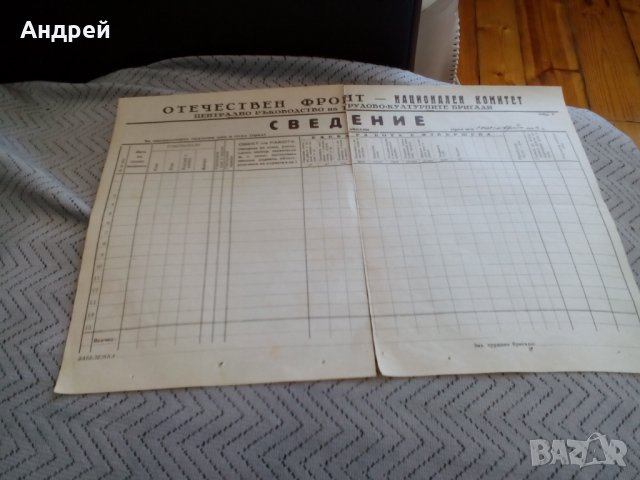 Стара бланка сведение на НК на ОФ