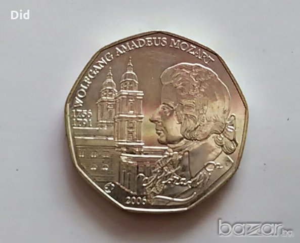 Сребърна монета 5 евро Австрия 2006 год