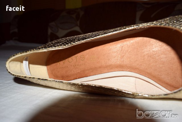 ROOTS! - 100% Оригинални страхотни дамски обувки на ток от Норвегия / Златисти / Блестящи / Луксозни, снимка 14 - Дамски обувки на ток - 17279016