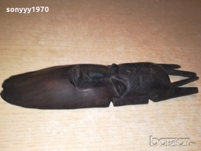 африканска маска-масивна-27х7х4см-внос швеицария, снимка 15 - Колекции - 20913357