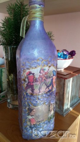 Бутилки с декупаж-Пролет, снимка 12 - Декорация за дома - 20535800