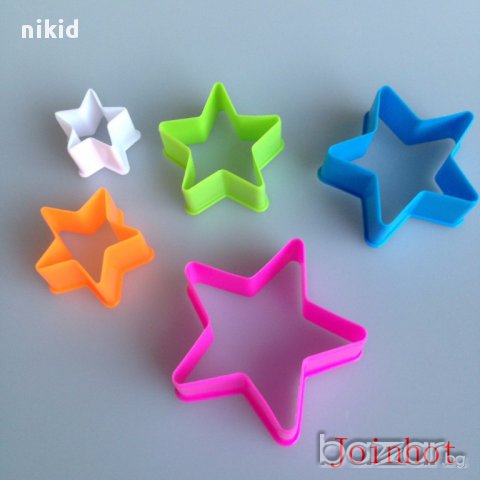 5 бр звезди пластмасови звезда резци резец форми за украса бисквитки сладки торта тесто фондан форма