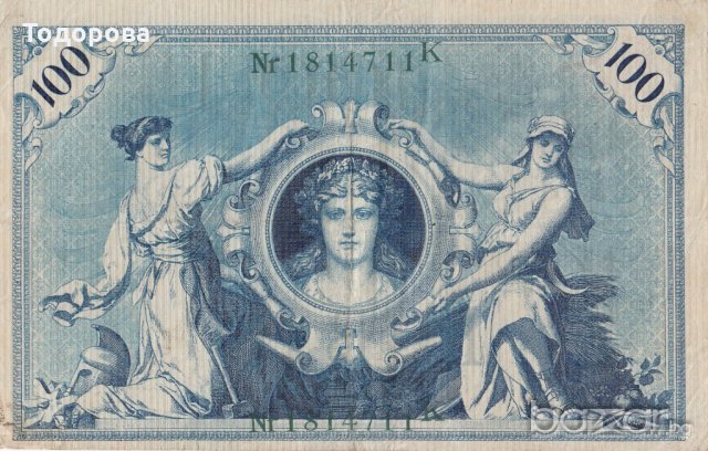 100 райх марки 1908 година, снимка 1