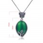 Колие, медальон огърлица, изумруд, снимка 5