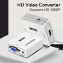  VGA към HDMI преходник, конвертор, адаптер,  1080p HDTV, снимка 1 - Плейъри, домашно кино, прожектори - 23493943