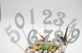 10 бр (0-9) числа цифри брокатени на клечка топери рожден ден happy birthday украса за торта , снимка 2