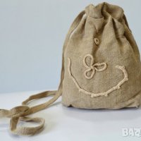 Ленена чантичка торбичка ръчна изработка , снимка 1 - Чанти - 21955206