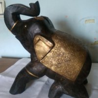 Дървен   Индийски слон голям, снимка 3 - Статуетки - 20121485