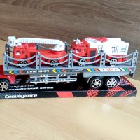 Детски автовоз с две пожарни играчка за момче 43см, снимка 4 - Коли, камиони, мотори, писти - 23576715