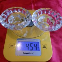 Комплект Свещници от Кристално Стъкло, снимка 6 - Антикварни и старинни предмети - 24894190