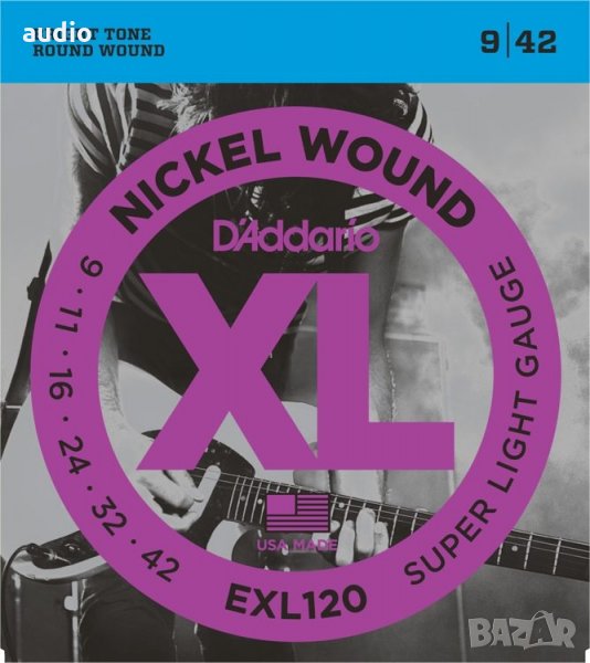 Струни за електрическа китара D'addario EXL120, снимка 1