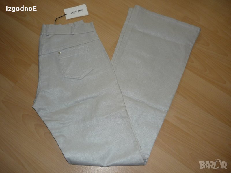 М/Л Нови италиански панталони, бляскави, сребърни- Разпродажба, снимка 1