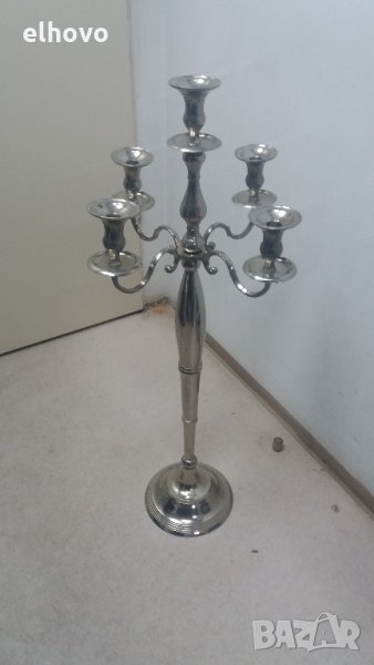 Красив метален свещник за под петица , снимка 1