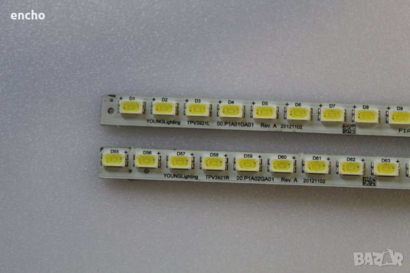 Back light LED TPV3921L 00.P1A0GA01 Rev.A 20121102 от Philips 39PFL4208K/12, снимка 1