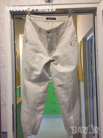 🇮🇹 Италиански панталон,7/8,тежък лен, снимка 6 - Панталони - 24757822