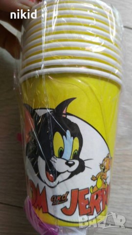 Том и Джери Tom and Jerry 10 бр картонени чаши парти рожден ден, снимка 2 - Чаши - 21572449
