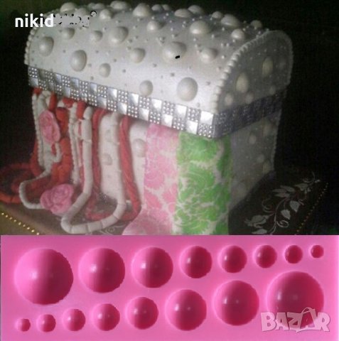 8 размера половин кръг капси полу сфери топче перли силиконов молд форма торта фондан шоколад