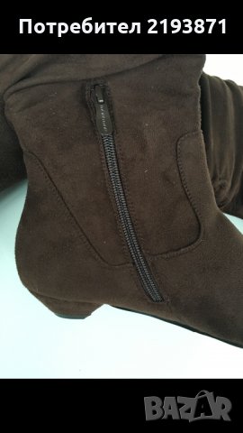 Равни велурени остри ботуши Maria Mare номер 38, снимка 5 - Дамски ботуши - 24290458