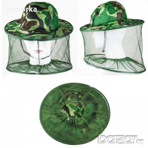 Нова шапка с мрежа предпазва от комари за рибари и пчелари, снимка 1 - Екипировка - 19336049