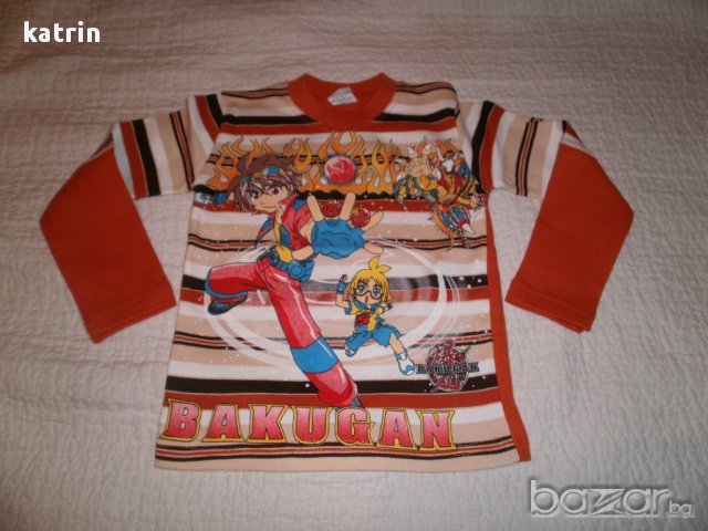 Нови леко ватирани блузки с Бакуган и още една, снимка 7 - Бебешки блузки - 9310137