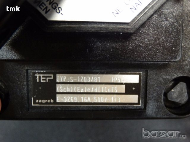 Взривозащитен превключвател TEP 16A, 500V~, снимка 5 - Други машини и части - 17068519