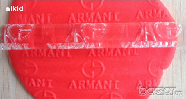 Armani Прозрачна релефна текстурна точилка за фондан украса торта сладки, снимка 1 - Кухненски принадлежности - 13591100