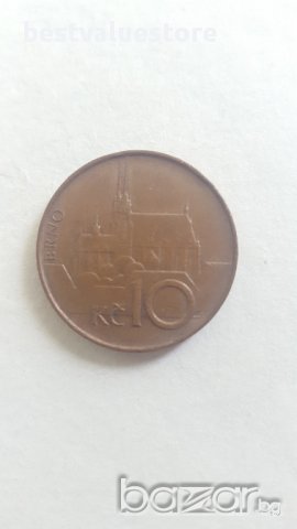 Монета 10 Чешки Крони 1994г. / 1994 10 Czech Korun Coin KM# 4