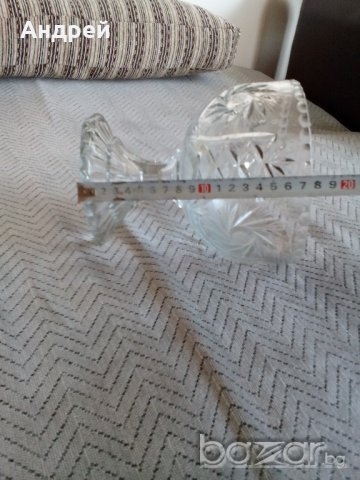 Стъклена фруктиера,купа , снимка 4 - Антикварни и старинни предмети - 20545642