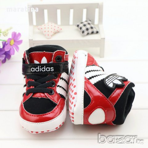  бебешки маратонки буйки обувки адидас adidas baby new red, снимка 3 - Бебешки обувки - 13405117