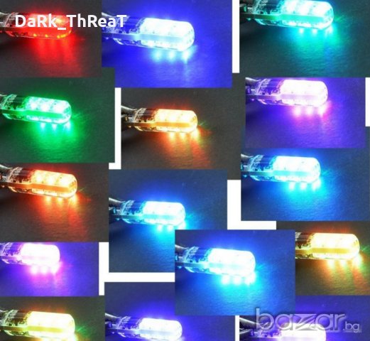 RGB LED T10 цветни крушки с дистанционно управление, снимка 8 - Аксесоари и консумативи - 20813535