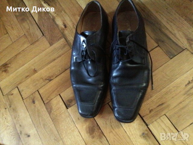 Geox Respira -черни мъжки обувки естествена кожа №43, снимка 1 - Ежедневни обувки - 22628837