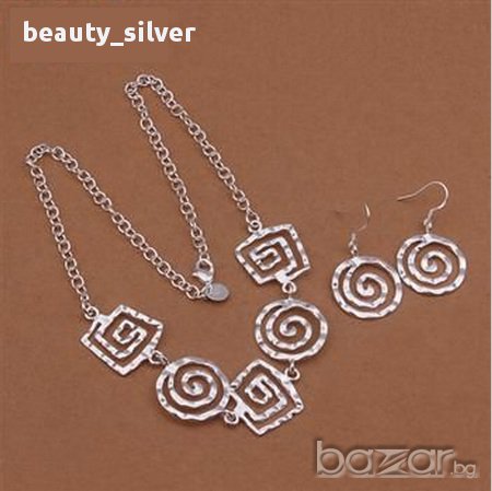 Сребърен комплект, код 0731, снимка 2 - Бижутерийни комплекти - 9304361