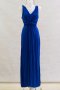 Елегантна синя дълга рокля с еластичен гръб марка Jadde, снимка 3