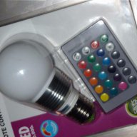 LED 9W RGB лампа с дистанционно управление Е27 220V, снимка 5 - Лед осветление - 13312756